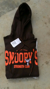 Hoodie HNM HDANM Snoopys strength club coklat