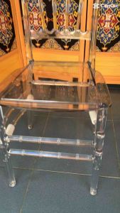 Transparent Transparent Unique Plastic PC Dining Chair Influencer Milk Tea Chair Modern Simple Creative Chair Comfortable Chair Designer Chai