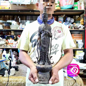 3.98kg VINTAGE SOLID CAST IRON MAGNETIC METAL BUDDHA FIGURINE • JAPAN SURPLUS