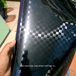 Stiker Carbon Spread tow Skotlet Sticker Karbon Kotak kotak Motif Catur Untuk Body Motor