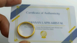 cincin belah rotan polos lapis kristal