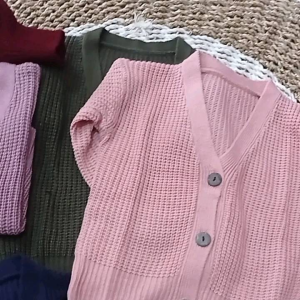 GARDIGAN RAJUT ANAK TEBAL UTK USIA 2TH-5TH REALPICT CARDIGAN RAJUT ANAK PEREMPUAN KANCING BATOK GARDIGAN RAJUT TANGAN BALON