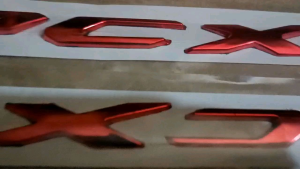 Emblem 3d timbul motor HONDA PCX 150 MERAH sepasang kanan kiri lengkap dengan perekat aksesoris kendaraan Motorcycle