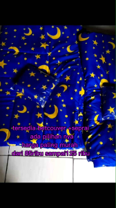 Bed Cover Selimut Motip Bulan Bintang Ukuran 120×200 140×200.160.×200.180×200