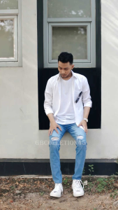 Celana Jeans Pria Sobek Streach Slim fit Celana Pria Ripped Sobek Lutut