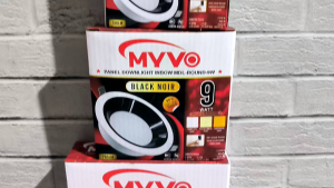 MYVO BLACK NOIR LED PANEL IB BULAT 6W 9W 12 WATT TRICOLOUR SNI 3 PILIHAN CAHAYA DALAM 1 LAMPU 3 COLOUR PUTIH 6500K / WARM WHITE 3000K / NATURAL 4000K SEMU TIGA WARNA KUALITAS PREMIUM