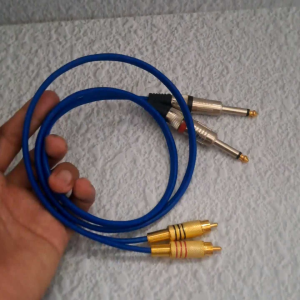 Kabel Jack Akai Mono 2 To Dual Rca Sepasang