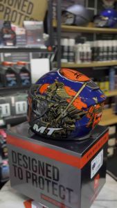 MT LIMITED EDITION HELMET Samurai Bushido Gloss Blue Base