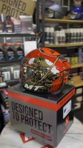 MT LIMITED EDITION HELMET Samurai Bushido Gloss RED Base