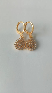 ANTING WANITA DEWASA LAPIS EMAS KUNING ANTI LUNTUR DAN KARAT