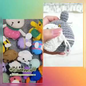 BONEKA RAJUT HOMEMADE / GANTUNGAN KUNCI AMIGURUMI GEMOY / BONEKA RAJUT IMPORT LUCU / KNITTING DOLL