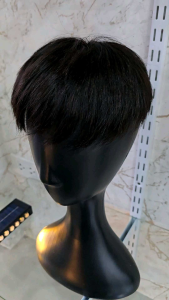 วิกผมชายติดกิฟติดกาว ปิดผมบางหัวล้านหัวเถิก ทอมือ ผมแท้100% ทรงซอยสั้น 16×18ซม