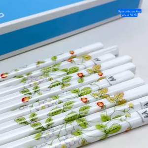 Wedgwood Wild Collection 10-Pair Premium Porcelain Chopsticks with Floral Design