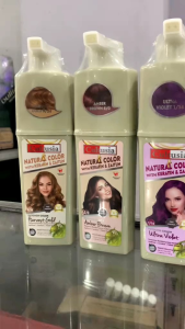 Cultusia Natural Color With Keratin & Zaitun 160ml / Shampoo Pewarna Rambut Tanpa Amonia