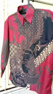 Kemeja Batik Modern Pria Lengan Panjang Terbaru: Baju Batik Kondangan Katun Bunga