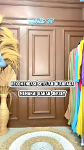 Setelan Olahraga Wanita Bahan Jersey Premium Adem/Yoga/Renang/Sepedahan