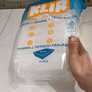 Thinwall PERSEGI PANJANG 650 Ml / Kotak Makan Plastik 650 Ml Wadah Makanan Tahan Lama Kemasan Makanan Ramah Lingkungan - Lazada