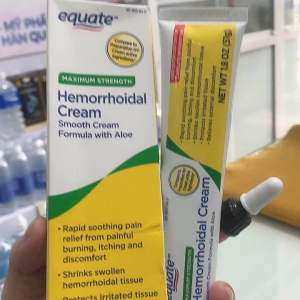 [USA] Equate Maximum Strength Hemorrhoidal Cream (Kem bôi hỗ trợ điều trị trĩ tác dụng nhanh của thương hiệu Equate). 51 gram