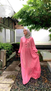 PLAIN DRESS GAMIS TWILL RAYON CANDI MEKAR PREMIUM