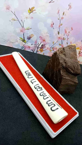 sedotan once tulang kerbau ukir aksara jawa model oval A31