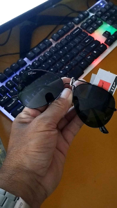 Kacamata Anti UV400 Aviator Bahan Lensa Kaca Asli Free Box & Lap Pria Wanita