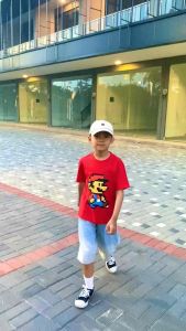 Baju Atasan Anak Motif Gundam Batman Mario Kaos Lengan Pendek Umur 1-8 Tahun Katun Combed 24s