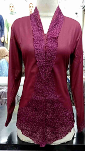 KEBAYA ENCIM BORDIR SENADA HITAM. BW. GOLD