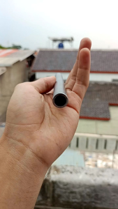 pipa besi seamless od 15mm id 10mm tebal 25mm panjang 20cm