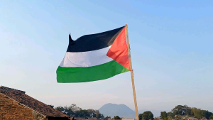 Bendera Segitiga Model Palestina & Ukuran 90x60 cm