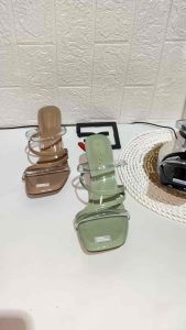 Sandal Wanita Hak Kaca / Sandal Heels Wanita 7 Cm / Sandal Wanita Hak Kaca Tali Jelly R 31