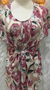 Áo Hoa Eo Thắt Nơ 2 hand Nhật hiệu grove- Size M