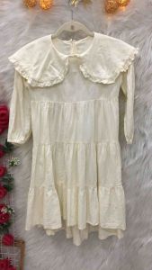 Đầm Cổ Sen Bé Gái 2 hand Hàn Quốc hiệu OZKIZ- Size 140(#Đ7)