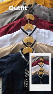 Setelan Koko Anak Turki Laki Laki Usia 3 - 12 Tahun Katun Toyobo Lengan Panjang