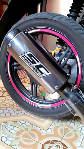 KNALPOT RACING SC PROJECT CHROME BLUEMOON ALL TYPE MATIC HONDA BEATGENIOSPACYVARIO& SCOOPY