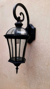 Garansi Lampu Dinding Outdoor Waterproof Kode 1220 Wa/M Hitam Full Kaca Tahan Air - Anti Karat