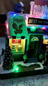 ICECREAM HOUSE CHRISTMAS VILLAGE DISPLAY