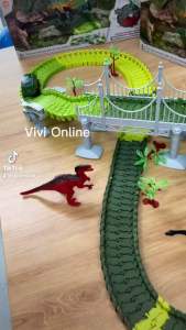 Dinosaur Kingdom Adventure Car Track Set Mainan Budak
