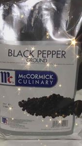 McCORMICK BLACK PEPPER GROUND 1kg FOIL PACK