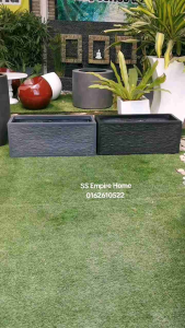 RUDI PB7 Line Planter box Fibreglass Flower Pot Pasu Bunga Garden Taman Plant Pokok Fiber Large Square Outdoor Fence