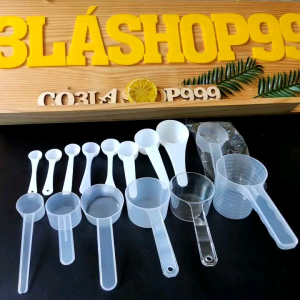 Muỗng nhựa PP nhiều phân loại để lựa chọn định lượng gia vị đo lường nguyên liệumúc bột