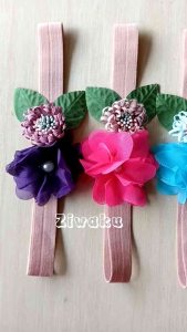 Bandana Bayi Perempuan LEAF Bando Anak Lucu bunga Suede Korea Aksesoris Rambut Ziwaku