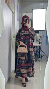 ABSTRACT DRESS TIPIS - MOTIF ABSTRAK OVERSIZED PREMIUM