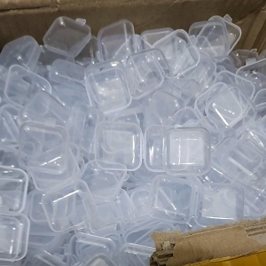 Ready stock**Mini Storage Box Transparent Plastic Small Box Jewerly Box Earring Box Small Storage Box