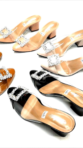 Sepatu Heel Wanita Mika Transparan DV-05/Sepatu Heel Wanita Kekinian