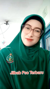 Jilbab Pso Terbaru Persit Logo Bordir Bahan Jersey Premium