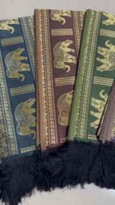 ผ้าปูโต๊ะ ผ้าปูเตียงสปา ขนาด 100cm x 200cm รวมชายครุย