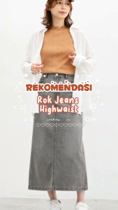 ROK JEANS ABU//ROK JEANS WANITA