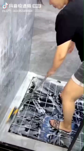 Sikat Sapu Kamar Mandi 2in1 Import Premium (Bahan Besi) UK 100cm