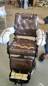 ขายดีอันดับ1 เก้าอี้บาร์เบอร์ไฮโดรลิกปรับสูงต่ำ เก้าอี้ตัดผมชาย ปักหมุดดึงกระดุม โรงงานมาเองเลือกสีทักแชท