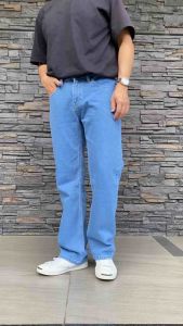 TPPJEANS LMD Classic Straight Denim กางเกงยีนส์ทรงกระบอกคลาสสิค สีบลูฟอกซีด เป้าซิป ทรงสวย Size 28-36 รับชำระปลายทาง